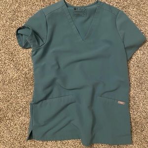 FIGS hydro green scrub top size small